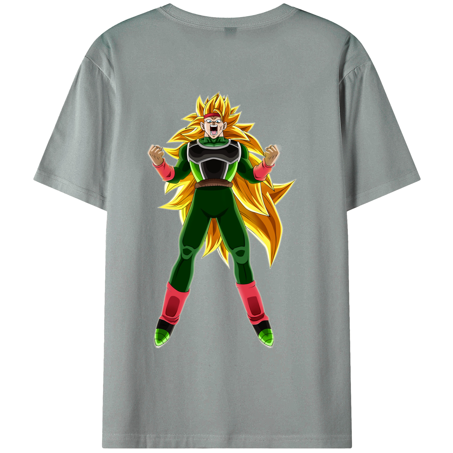 （画像用） ドラゴンボール ブロリー DRAGON BALL Broli 綿100％ メンズ半袖Tシャツ（バックプリント） 通気性